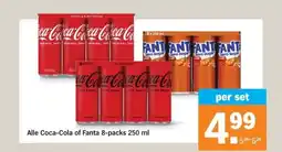 Albert Heijn Alle Coca-Cola of Fanta 8-packs 250 ml aanbieding