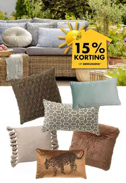Bouwhof Op sierkussens aanbieding