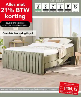 Woonsquare Complete boxspring Royal aanbieding