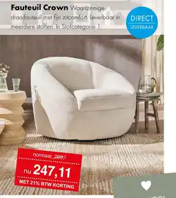 Woonsquare Fauteuil Crown aanbieding