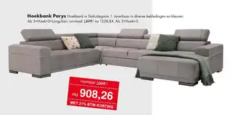 Woonsquare Hoekbank Parys aanbieding