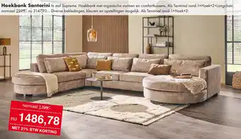 Woonsquare Hoekbank Santorini aanbieding