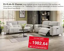 Woonsquare 22+2 zits XL Vicenza aanbieding