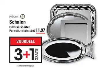 Sligro Schalen Diverse soorten 4stuks aanbieding