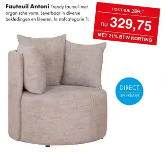 Woonsquare Fauteuil Antoni aanbieding