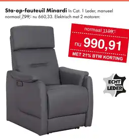 Woonsquare Sta-op-fauteuil Minardi aanbieding