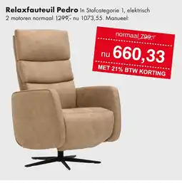 Woonsquare Relaxfauteuil Pedro aanbieding