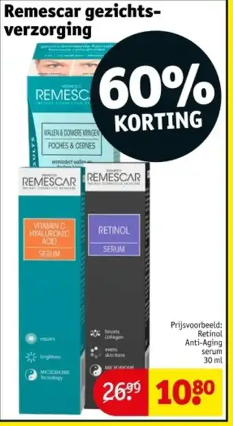 Kruidvat Remescar gezichts verzorging aanbieding