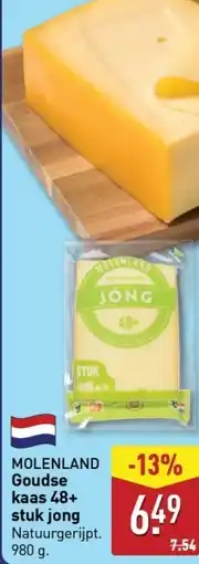 ALDI MOLENLAND Goudse kaas 48+ stuk jong aanbieding
