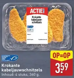 ALDI Krokante kabeljauw schnitzels aanbieding