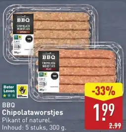 ALDI Chipolata worstjes aanbieding