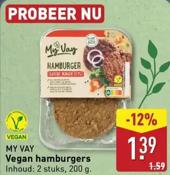 ALDI Vegan hamburgers aanbieding