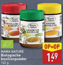 ALDI Mama nature biologische bouillonpoeder aanbieding