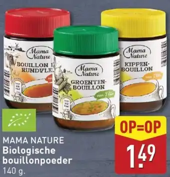 ALDI Mama nature biologische bouillonpoeder aanbieding