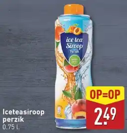 ALDI Iceteasiroop perzik aanbieding