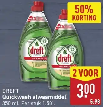 ALDI Dreft Quickwash afwasmiddel aanbieding
