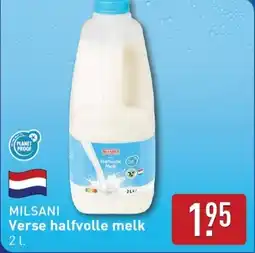 ALDI Milsani verse halfvolle melk aanbieding