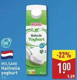 ALDI Milsani Halfvolle yoghurt aanbieding