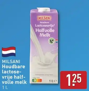 ALDI Milsani houdbare lactose vrije half  volle melk aanbieding