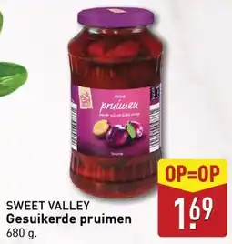 ALDI Sweet valley Gesuikerde pruimen aanbieding