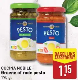 ALDI Groene of rode pesto aanbieding