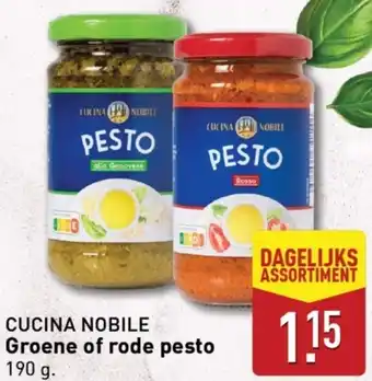 ALDI Groene of rode pesto aanbieding
