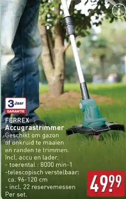 ALDI FERREX Accugrastrimmer aanbieding