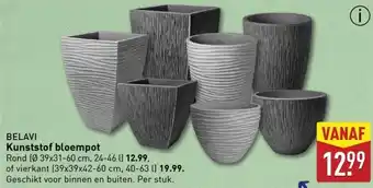 ALDI BELAVI Kunststof bloempot aanbieding