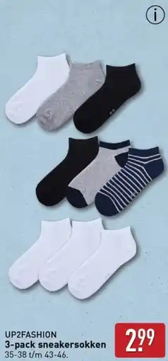 ALDI UP2FASHION 3-pack sneakersokken aanbieding