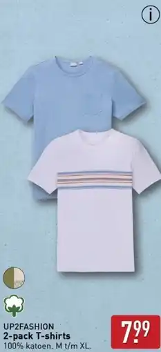 ALDI UP2FASHION 2-pack T-shirts aanbieding