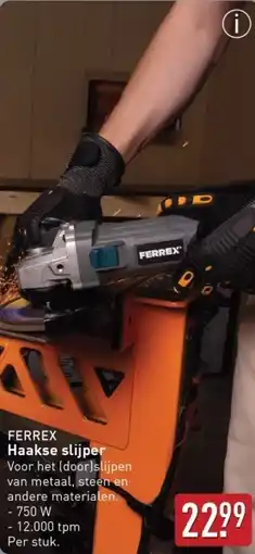 ALDI FERREX Haakse slijper aanbieding