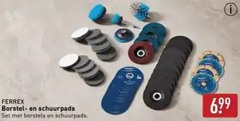 ALDI FERREX Borstel en schuurpads aanbieding
