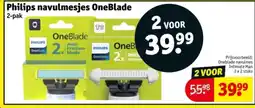 Kruidvat Philips navulmesjes OneBlade aanbieding