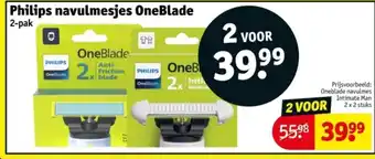 Kruidvat Philips navulmesjes OneBlade aanbieding