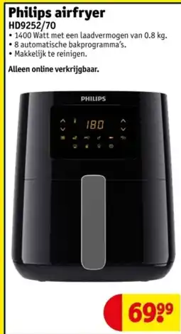 Kruidvat Philips airfryer HD9252/70 aanbieding