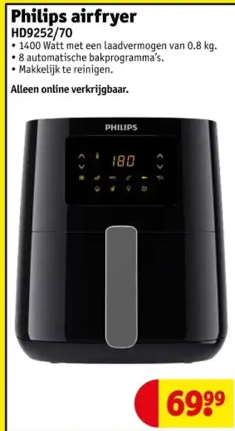Kruidvat Philips airfryer HD9252/70 aanbieding