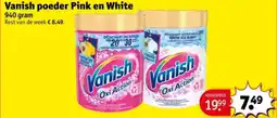 Kruidvat Vanish poeder Pink en White aanbieding