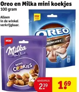 Kruidvat Oreo en Milka mini koekjes aanbieding