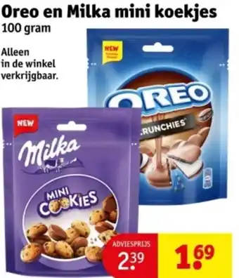 Kruidvat Oreo en Milka mini koekjes aanbieding