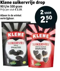 Kruidvat Klene suikervrije drop aanbieding