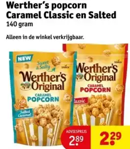 Kruidvat Werther's popcorn Caramel Classic en Salted aanbieding