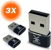 Bol.com Dutch Quality - 3 set - USB-A naar USB-C Adapter - USB A to USB C Converter Hub - Zwart - 3 Stuks aanbieding