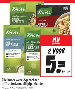Jumbo Alle Knorr wereldgerechten of Trattoria maaltijdpakketten aanbieding