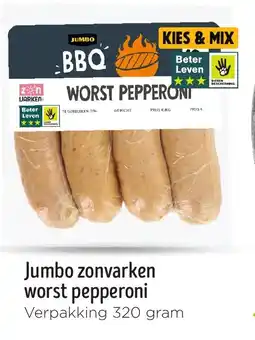 Jumbo Jumbo zonvarken worst pepperoni aanbieding