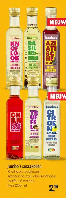 Jumbo Jumbo's smaakoliën aanbieding
