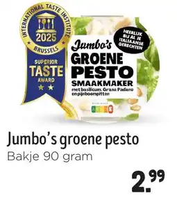 Jumbo Jumbo's groene pesto aanbieding