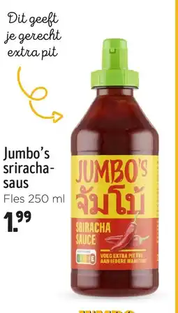 Jumbo Jumbo's sriracha saus aanbieding