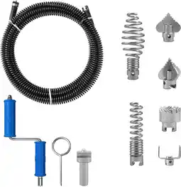 Amazon Pijpreinigingsspiraal 5 m, spiraaldiameter 12 mm, met 6 stuks afvoerreiniger snijkop aanbieding