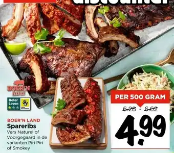 Vomar Voordeelmarkt BOER'N LAND Spareribs aanbieding