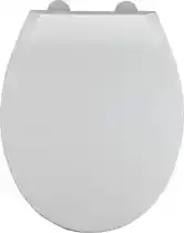 Bol.com Allibert wc-bril MILA - thermoplastiek - soft close - inox scharnieren - afklikbaar - wit aanbieding